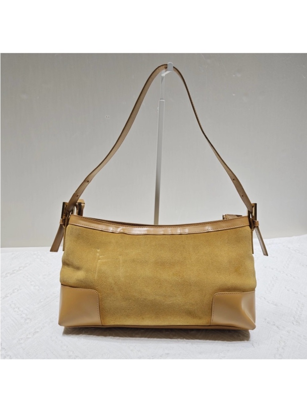 Salvatore Ferragamo Suede Leather Handbag Shoulder Bag Authentic - Picture 4 of 11